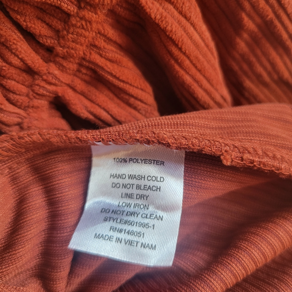Monteau XS Corduroy Rust Sleeveless Mini Dress - Picture 4 of 4